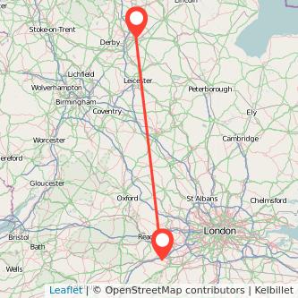 Fleet Nottingham bus map