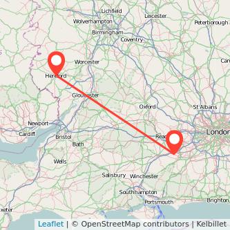 Fleet Hereford train map