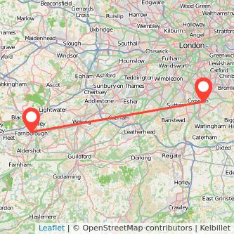 Farnborough Croydon bus map