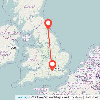 Farnborough Sunderland train map