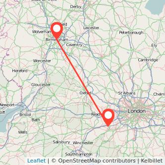 Farnborough Birmingham train map