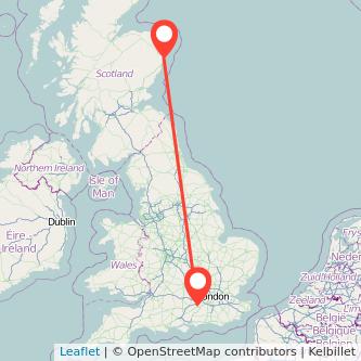 Farnborough Aberdeen train map