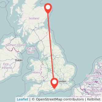 Fareham Aberdeen train map