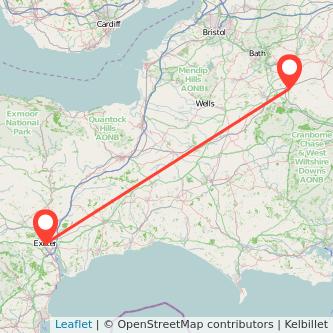 Exeter Westbury train map