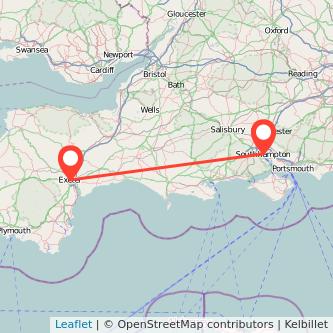 Exeter Southampton train map