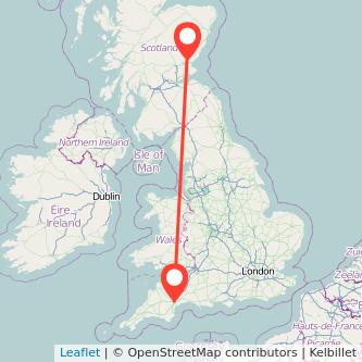 Exeter Dundee bus map