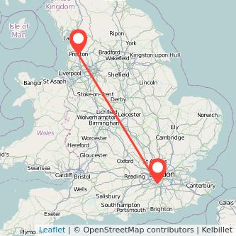 Epsom Preston train map