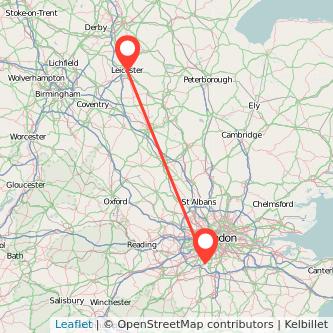 Epsom Leicester bus map