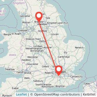 Epsom Bradford train map