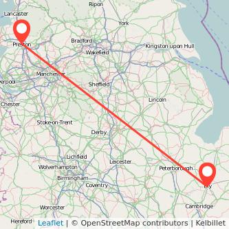 Ely Preston train map