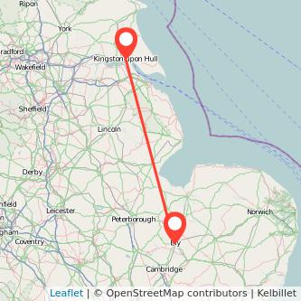 Ely Hull train map