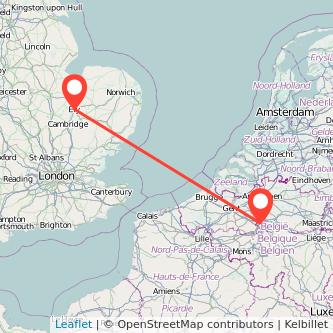 Ely Brussels train map