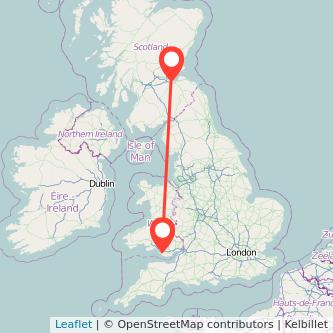 Edinburgh Bridgend bus map