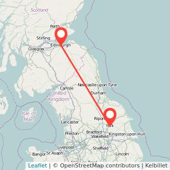 Edinburgh York bus map