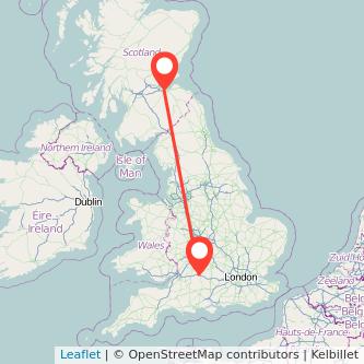 Edinburgh Swindon train map