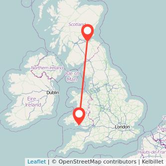 Edinburgh Swansea bus map