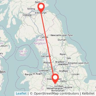 Edinburgh Stafford bus map