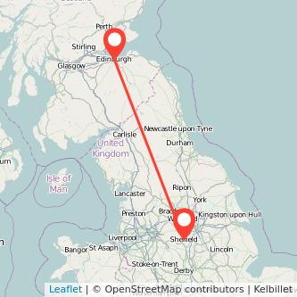 Edinburgh Sheffield train map