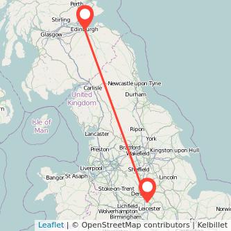 Edinburgh Loughborough train map