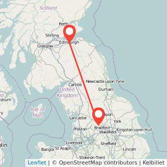 Edinburgh Keighley train map