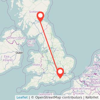 Edinburgh Horsham train map