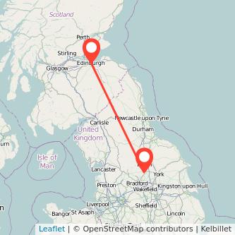 Edinburgh Harrogate train map