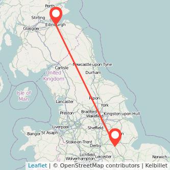 Edinburgh Grantham train map