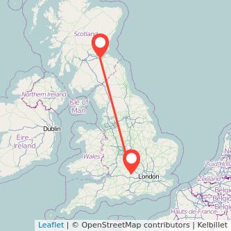 Edinburgh Didcot train map