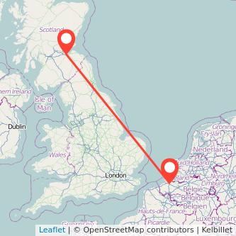 Edinburgh Bruges bus map