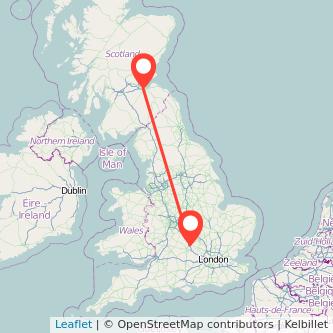 Edinburgh Bicester train map