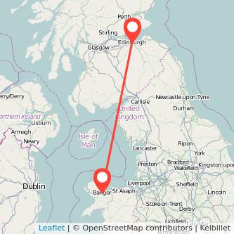 Edinburgh Bangor bus map