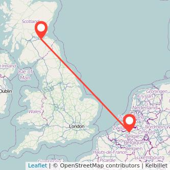 Edinburgh Antwerp bus map