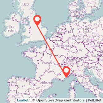 Retford Nice train map