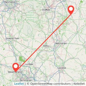 Retford Wolverhampton bus map