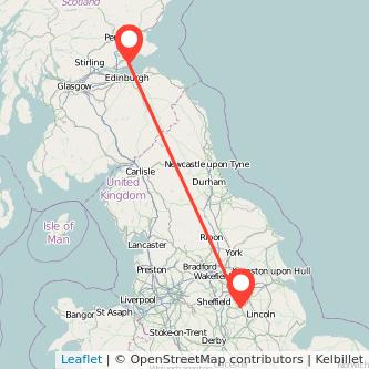 Retford Kirkcaldy train map