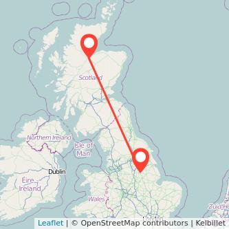 Retford Inverness train map