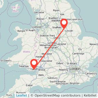 Retford Cardiff bus map