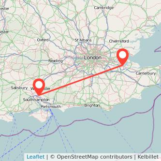 Eastleigh Gillingham train map