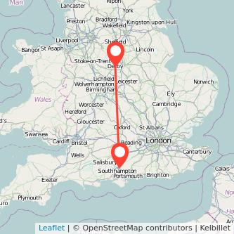 Eastleigh Derby bus map