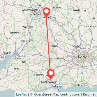 Eastleigh Coventry bus map