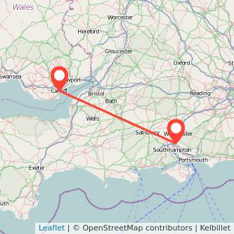 Eastleigh Cardiff bus map