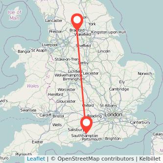 Eastleigh Bradford bus map