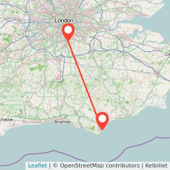 Eastbourne Croydon train map