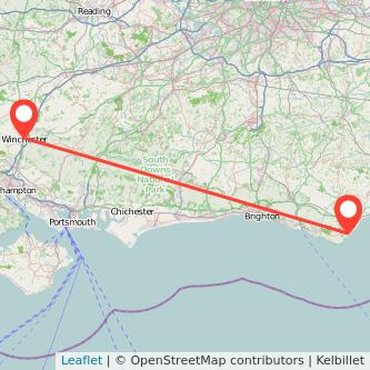 Eastbourne Winchester train map