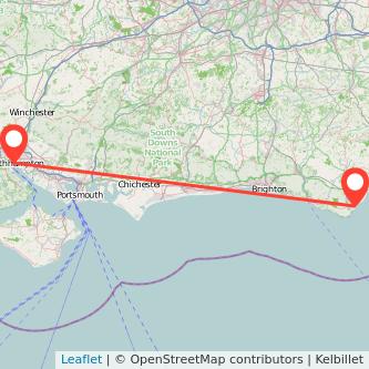 Eastbourne Southampton train map