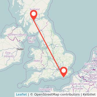 Eastbourne Glasgow train map