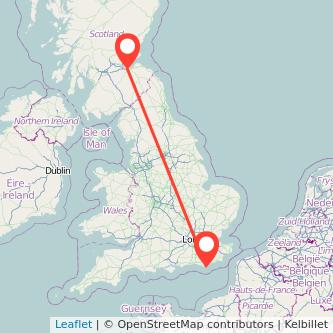 Eastbourne Edinburgh train map