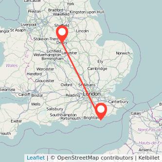 Eastbourne Derby train map