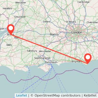 Eastbourne Bristol train map