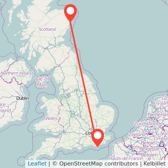 Eastbourne Aberdeen train map